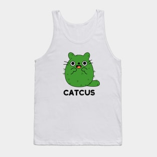 Catcus Cute Cat Cactus Pun Tank Top